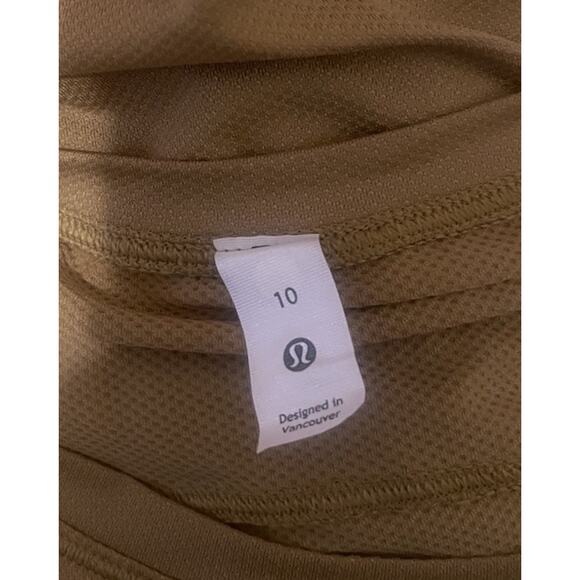 Lululemon Women's 10 Auric Gold High-Neck Running Training Long Sleeve Shirt EUC - Picture 4 of 4